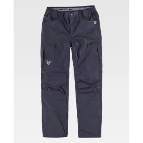Pantalón de tejido elástico bidireccional por construcción B1434